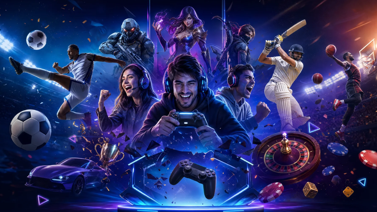 Casino and sports gaming montage for EstrelaBet player guide